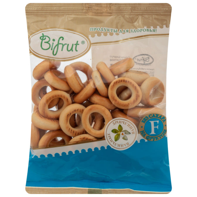 Сушки Bifrut ванильные на фруктозе, 200 г