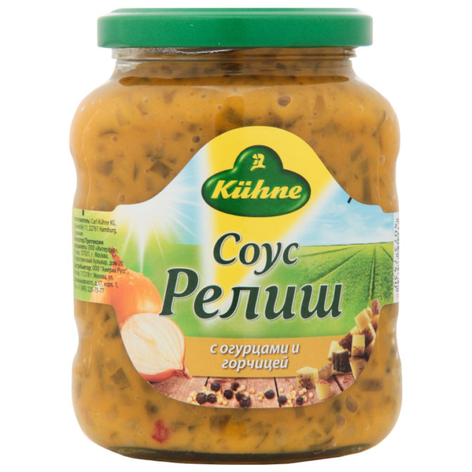 Соус Kuhne Релиш с огурцами и горчицей, 350 г