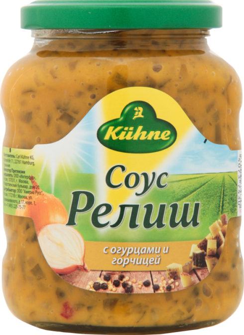 Соус Kuhne Релиш с огурцами и горчицей, 350 г