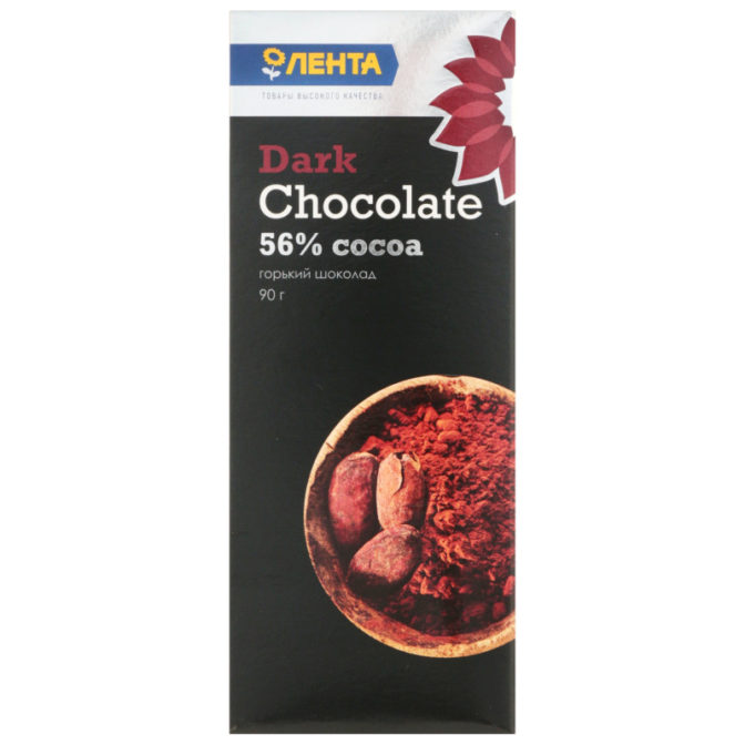 Шоколад Лента горький 56%, 90 г