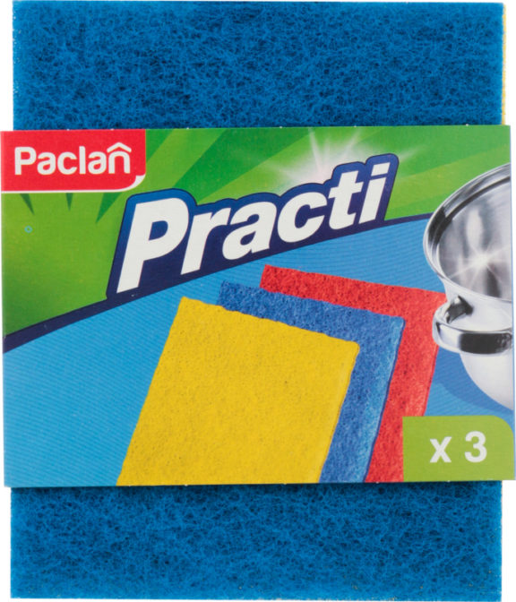 Мочалки Paclan Practi абразивные 3 шт, упак