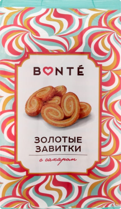 Изделия слоеные Bonte Золотые завитки с сахаром, 250 г