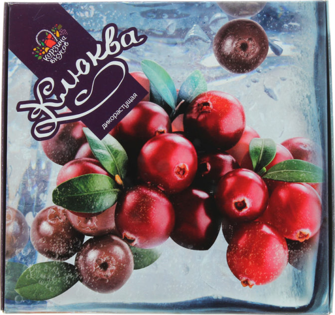 Клюква дикорастущая замороженная Корзина вкусов к/у 400г