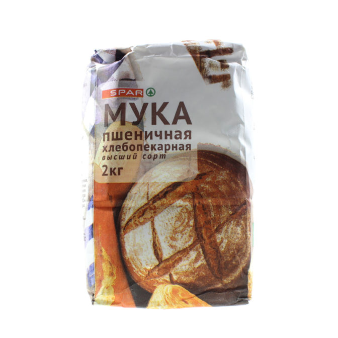 Мука пшеничная SPAR высший сорт, 2 кг