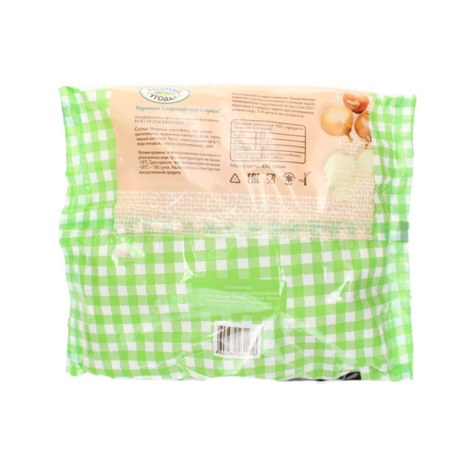 Вареники с картофелем и луком Родные угодья м/у 350г