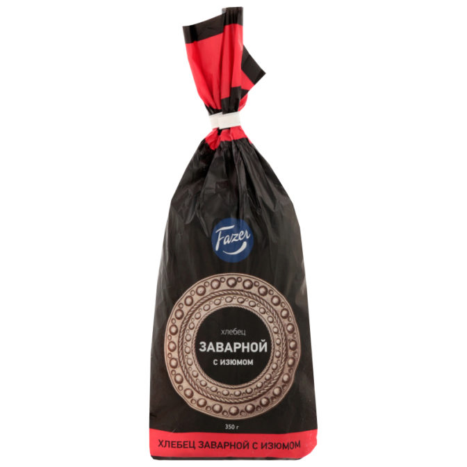 Хлебец Fazer заварной с изюмом формовой, 350 г