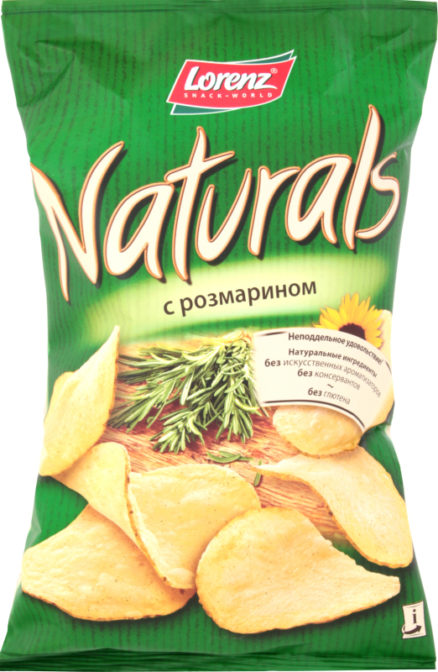 Чипсы картофельные Lorenz Snack-world Naturals с розмарином, 100 г