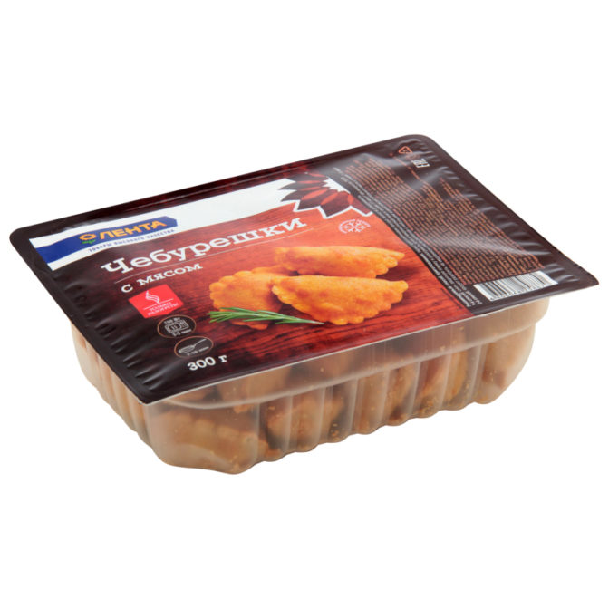 Полуфабрикат мясной Лента Чебурешки с мясом замороженный, 300 г
