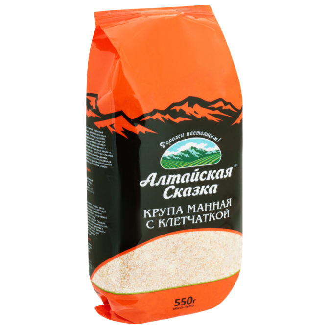 Манная крупа Алтайская сказка с клетчаткой, 550 г