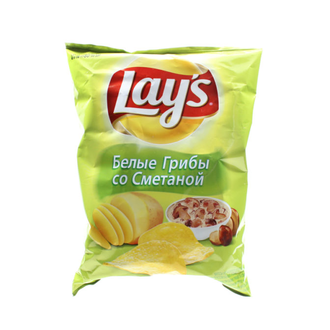 Чипсы картофельные Белые грибы со сметаной Lays м/у 80г