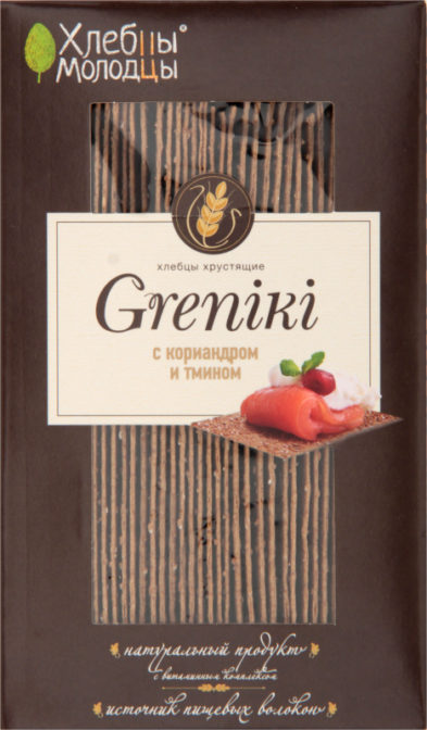 Хлебцы с кориандром и тмином Greniki Хлебцы-Молодцы к/у 150г