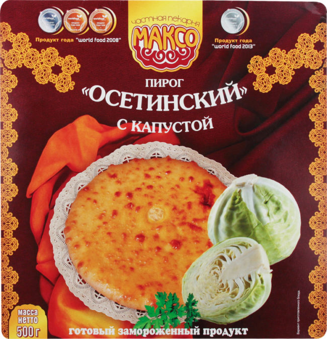 Пирог Максо Осетинский с капустой замороженный, 500 г