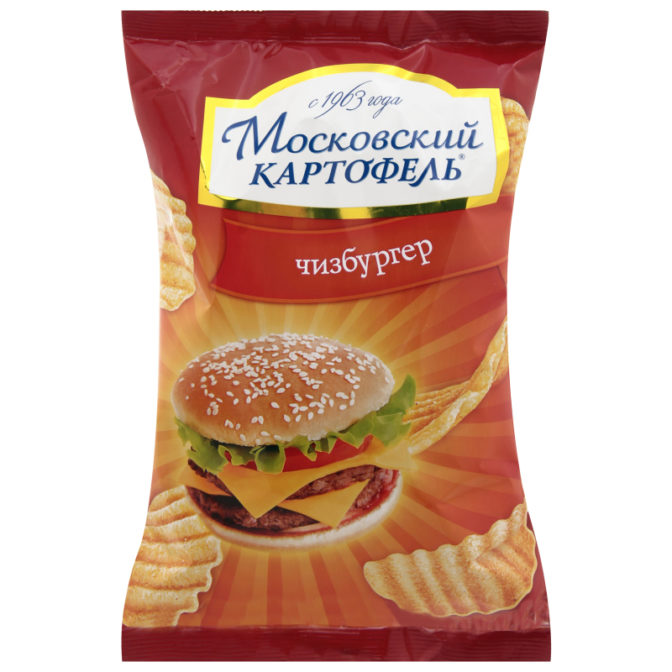 Чипсы картофельные Московский картофель Чизбургер, 70 г